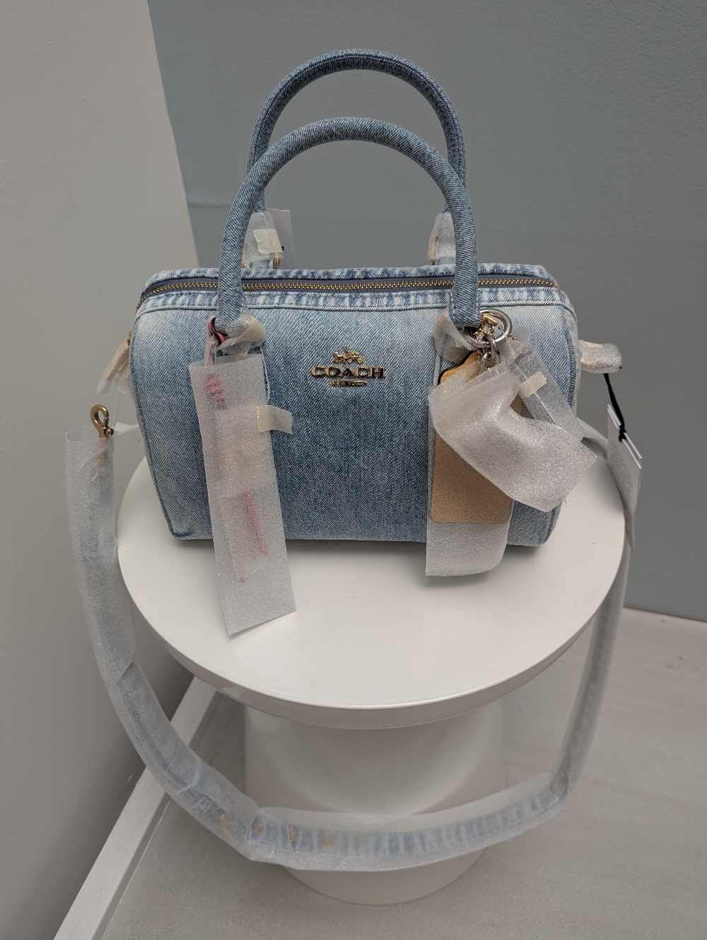 Coach Loved Denim Rowan | New With Charms | Fully Wrapped